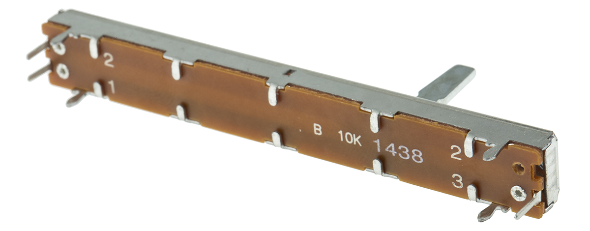 pta6043-2015dpb103 Bourns PTA 10 kΩ Slide Slide Potentiometer 1-Gang Through Hole, PTA6043-2015DPB103