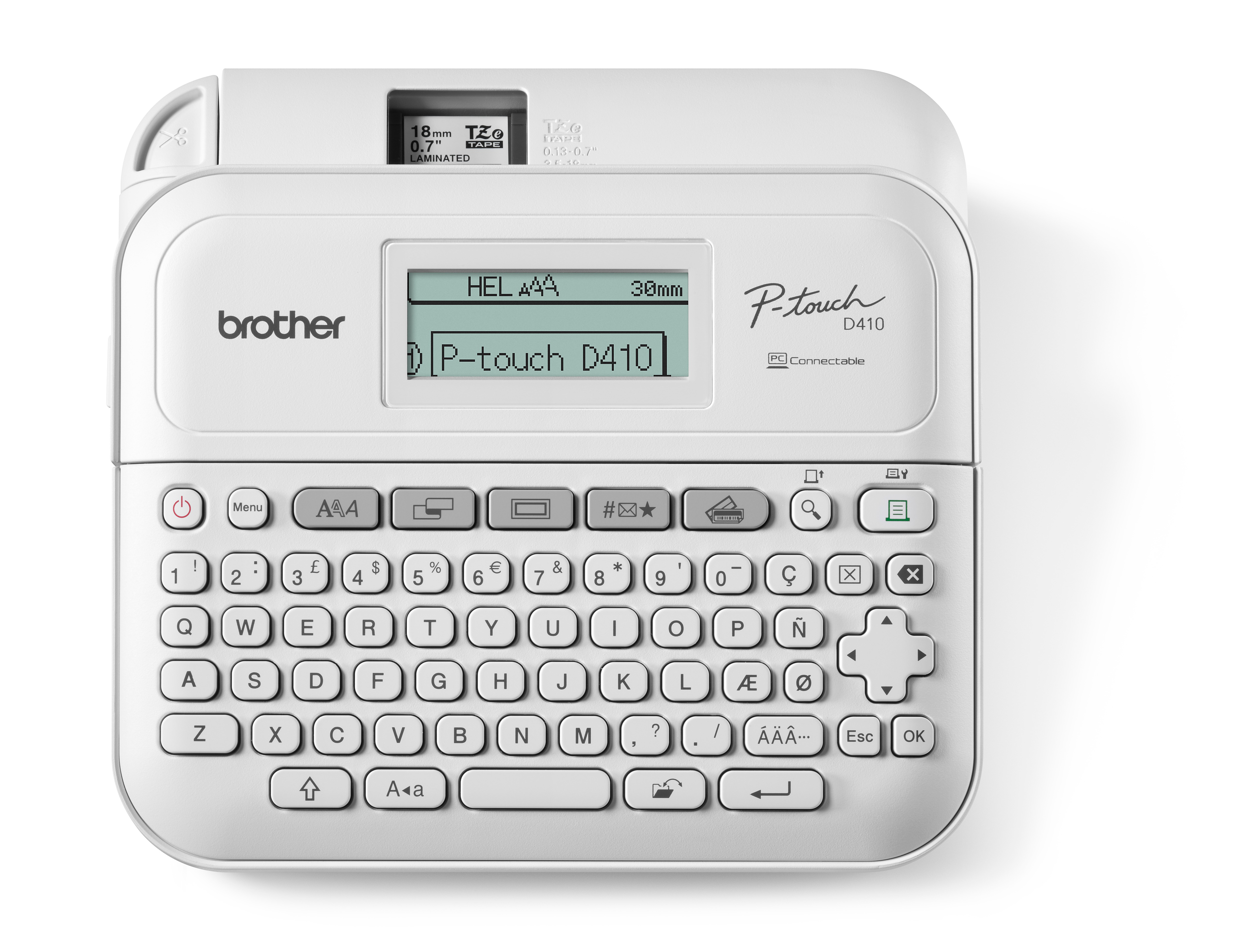 Brother PTD410 Label Printer, 18 mm Max Label Width