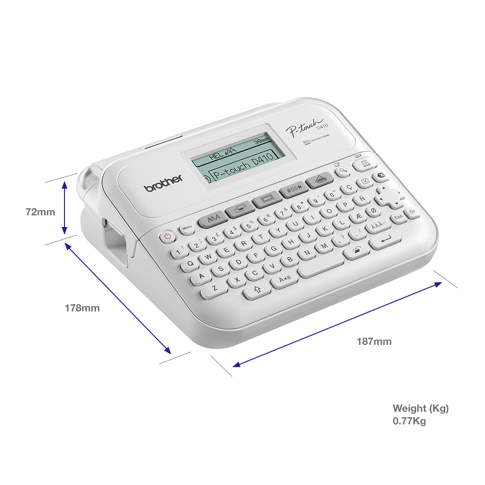 ptd410 Brother PTD410 Label Printer, 18 mm Max Label Width