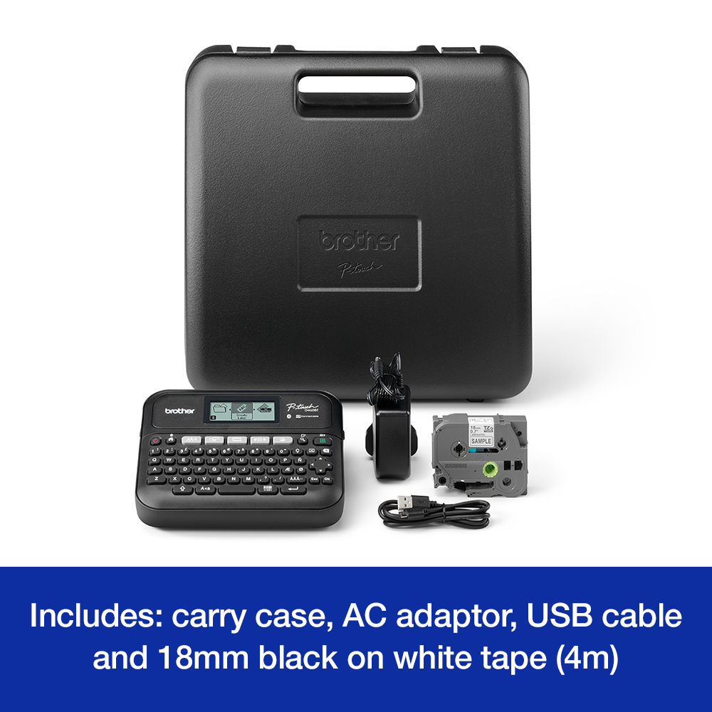 ptd460btvp Brother PTD460BTVP Label Printer, 18 mm Max Label Width