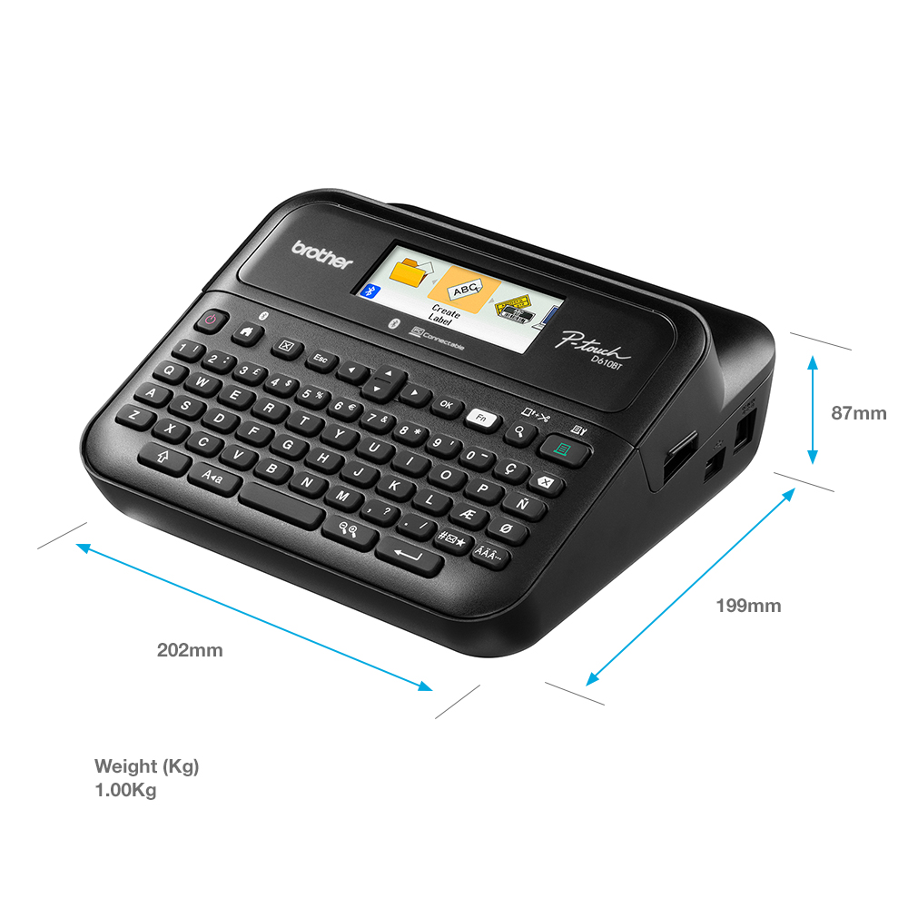 ptd610btvp Brother PTD610BTVP Label Printer, 24 mm Max Label Width
