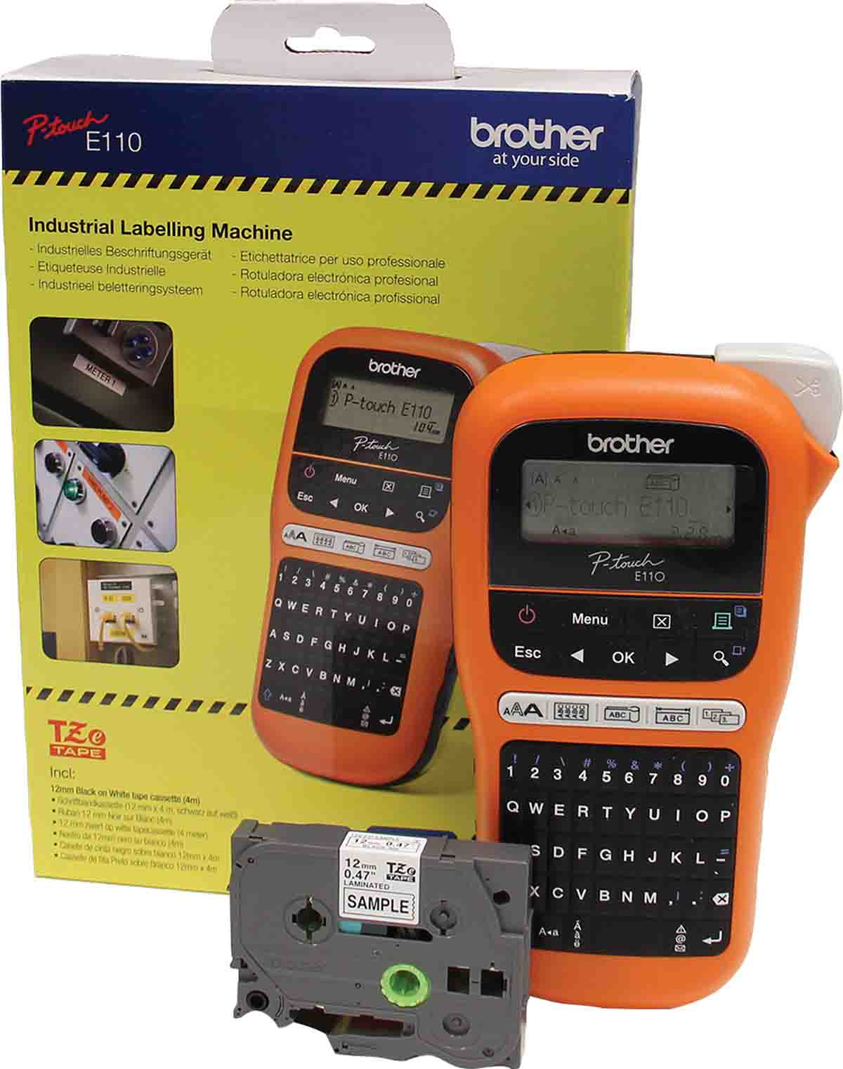 Brother PT-E110 Handheld Label Printer, 12 mm Max Label Width