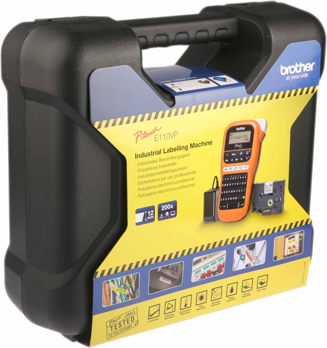 pte110vpzu1 Brother PT-E110VP Handheld Label Printer, 12.5 mm Max Label Width
