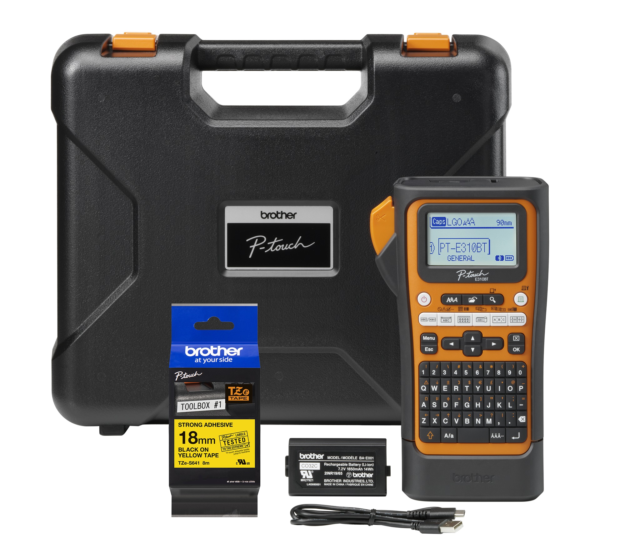 pte310btvpql1 Brother PTE310BTVPQL1 Handheld Label Printer, 18 mm Max Label Width