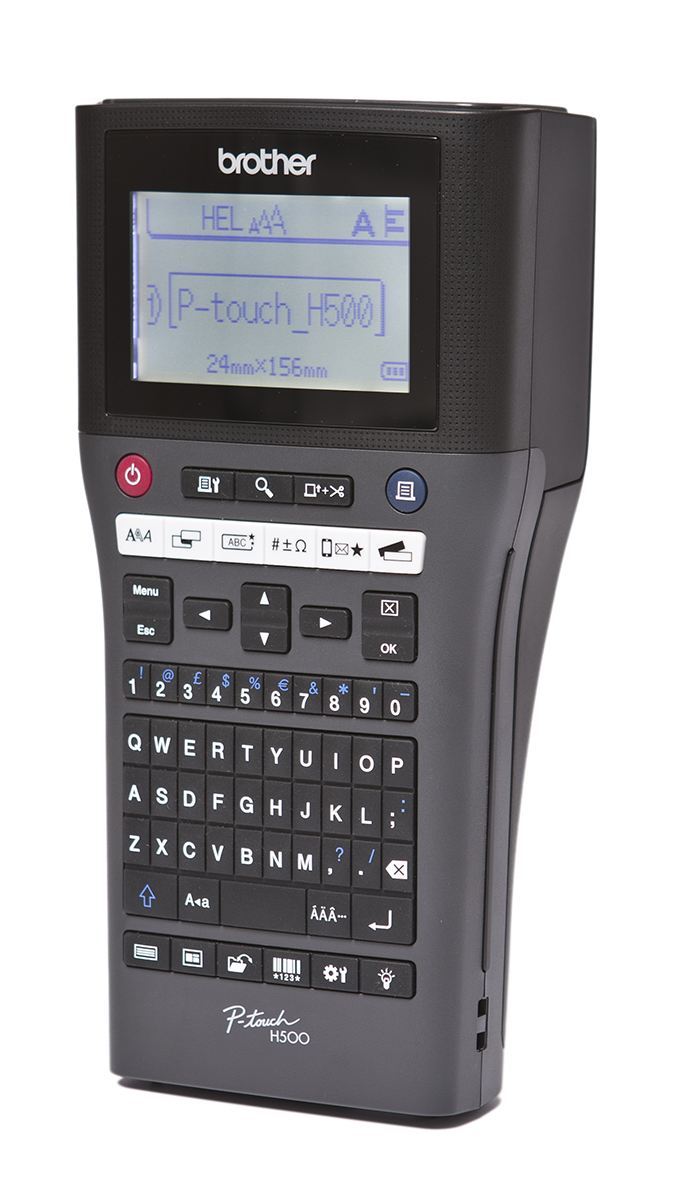 Brother PT-H500 Handheld Label Printer, 24 mm Max Label Width, Type G - British 3-Pin
