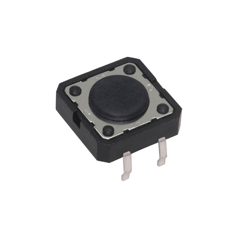 C & K Black Tactile Switch Button, 7.2 mm, SPST 12 V dc, Through Hole