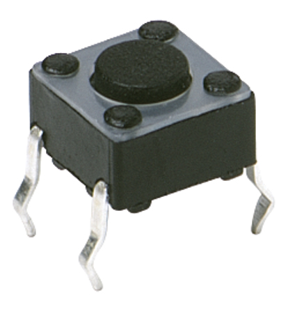 C & K IP40 Blue Tactile Switch Button, SPST 50 mA, 250 V ac 12 V dc, Through Hole