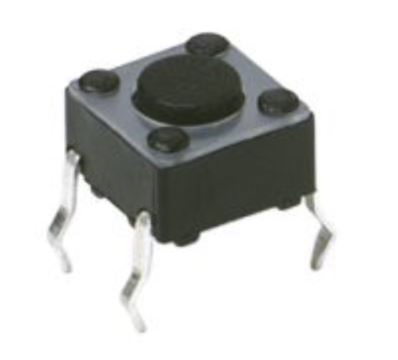 C & K IP40 Grey Tactile Switch Button, SPST 50 mA 12 V dc, Through Hole