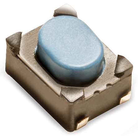C & K IP40 Blue Tactile Switch Top, 2.5 mm, SPST 50mA 16 V dc, Surface
