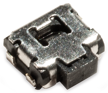 C & K IP40 Black Tactile Switch Button, 1.7 mm, SPST 50 mA 12 V dc, Surface