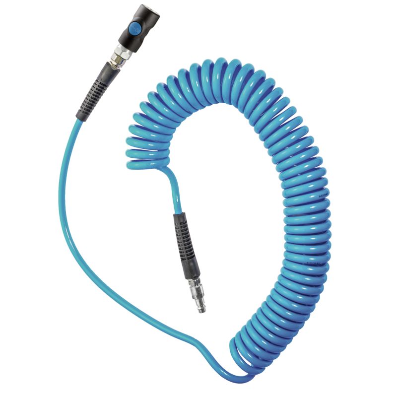 PREVOST 6 m Blue, Polyurethane Recoil Hose, 70 °C, -15 °C