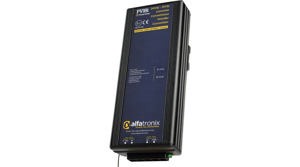 Alfatronix Powerverter DC/DC Converter, 13.6V dc/ 18 A, 32V dc Input, 17V Input 216 W, Clip, 30 °C Max Temp -25 °C Min