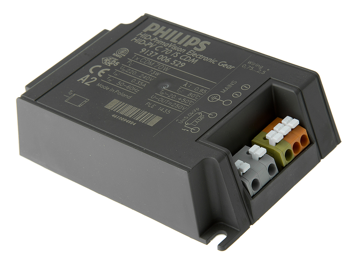Philips Lighting 70 W Electronic Ceramic Metal Halide Lighting Ballast, 220V, 240 V
