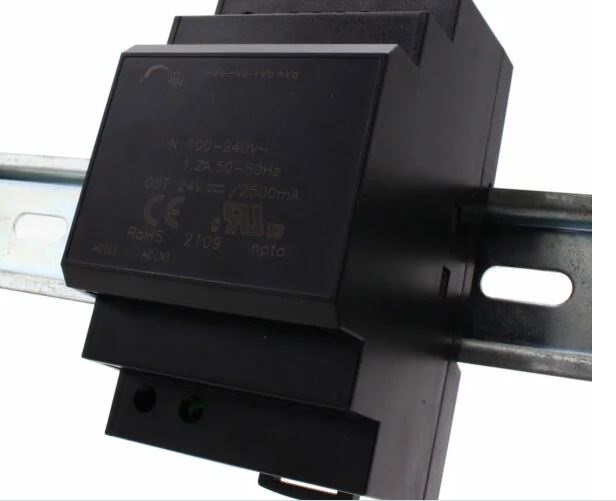 Brainboxes PW-245 DIN Rail DIN Rail Power Supply 370 V dc, 264V ac AC/DC Input 24V dc, 2.5 A Output DC 60 W