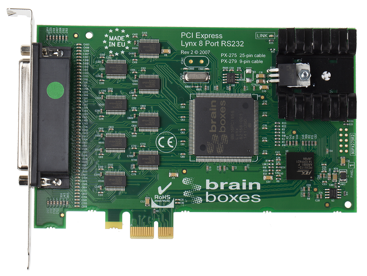 Brainboxes 8 Port PCI Express RS232 RS232 Serial Card
