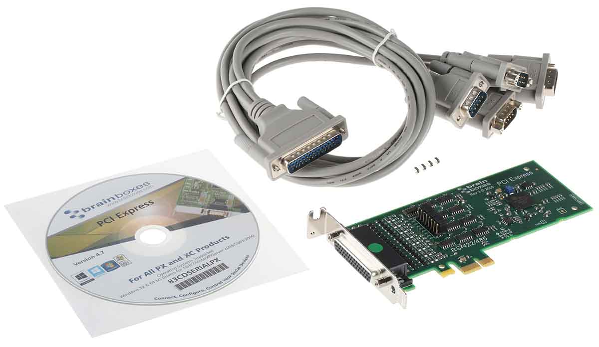 px-335 Brainboxes 4 Port PCIe RS485, RS422 Serial Card