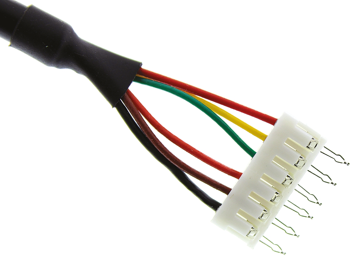 px0457 Bulgin USB Cable, Male Mini USB Type AB (Mountable) to Male, USB 2.0 6-Pin Header, Black, 100 mm
