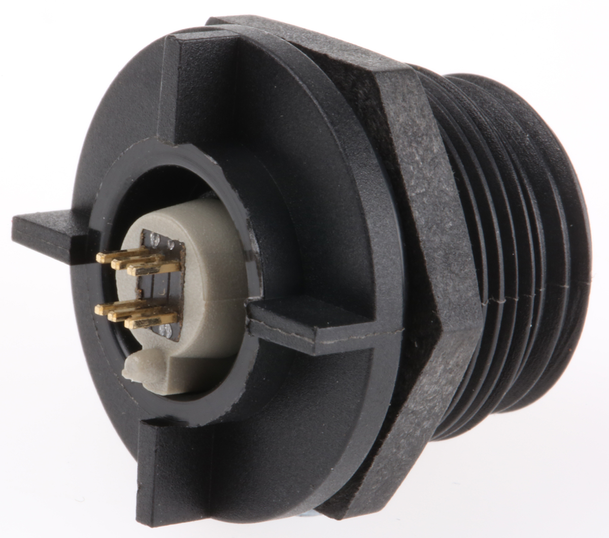 Bulgin Straight, Through Hole Female- 1 Port Type Micro USB Type AB IP68 USB Connector USB 2.0