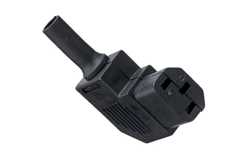 Bulgin C13 Right Angle Cable IEC Connector, 250V Male, 10A