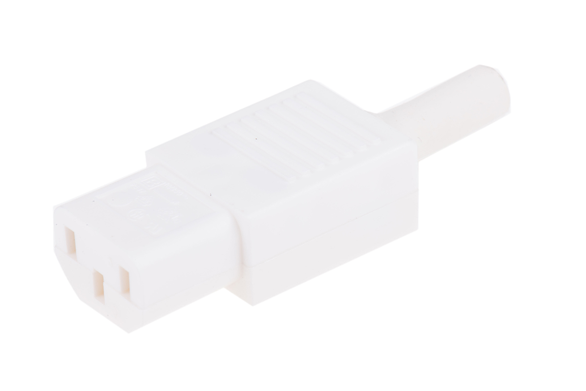Bulgin C13 Straight Cable IEC Connector, 250V Male, 10A