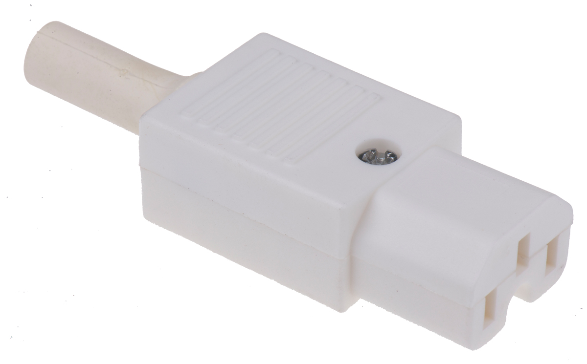 Bulgin C15 Straight Cable IEC Connector, 250V Male, 10A