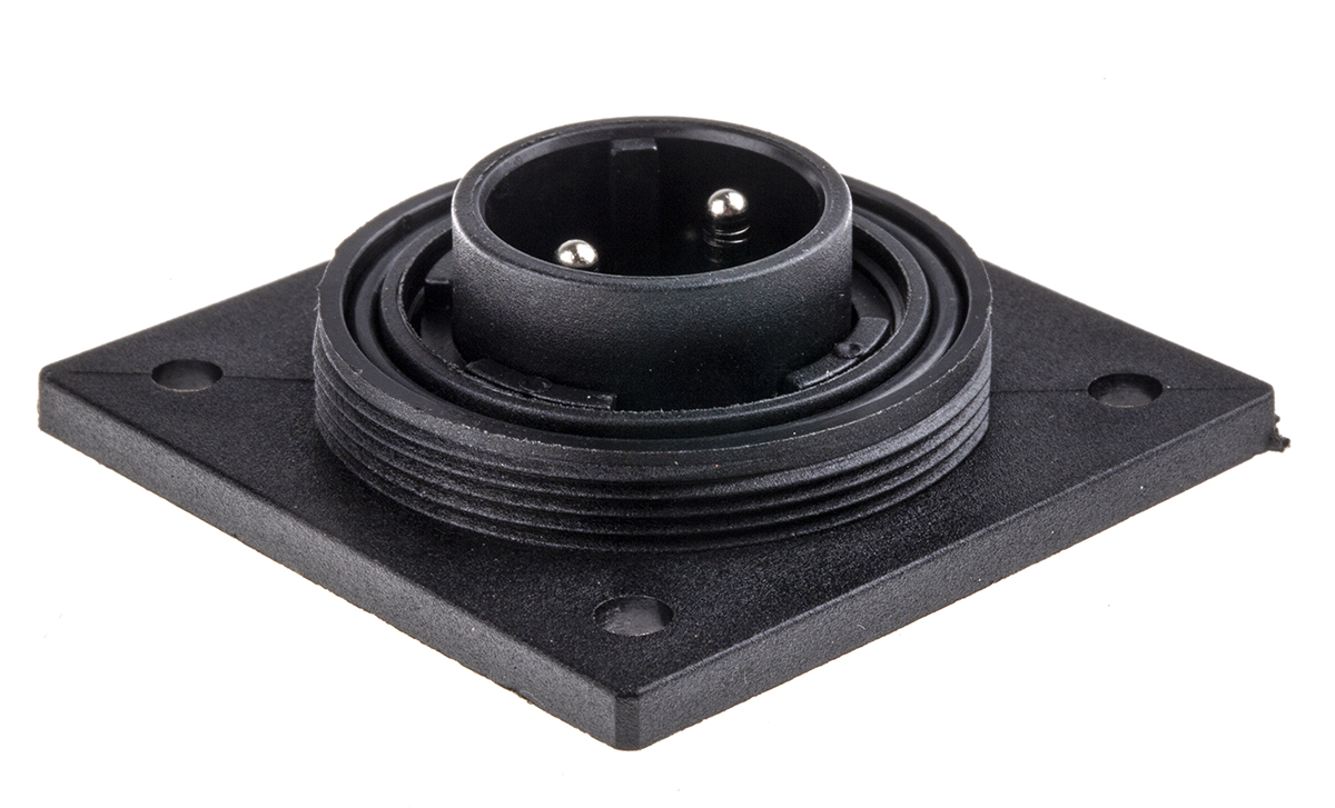 Bulgin Circular Connector, 2 Contacts, Flange, Standard Connector, Plug, Male, IP68, Standard Buccaneer Series