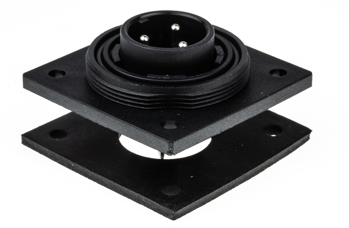 Bulgin Circular Connector, 3 Contacts, Flange, Standard Connector, Plug, Male, IP68, Standard Buccaneer Series