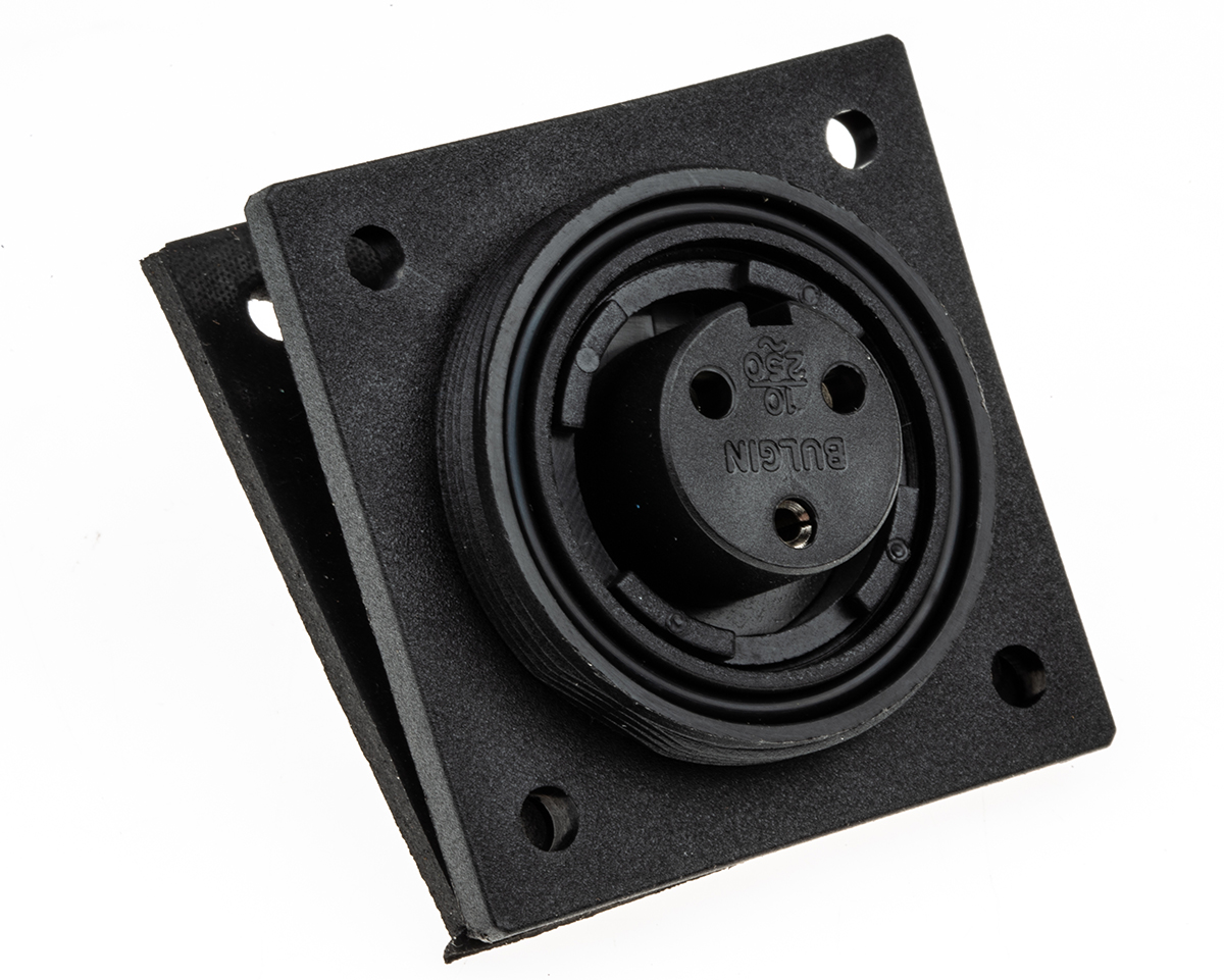 Bulgin Circular Connector, 3 Contacts, Flange, Flange, Standard Connector, Socket, Female, IP68, Standard Buccaneer