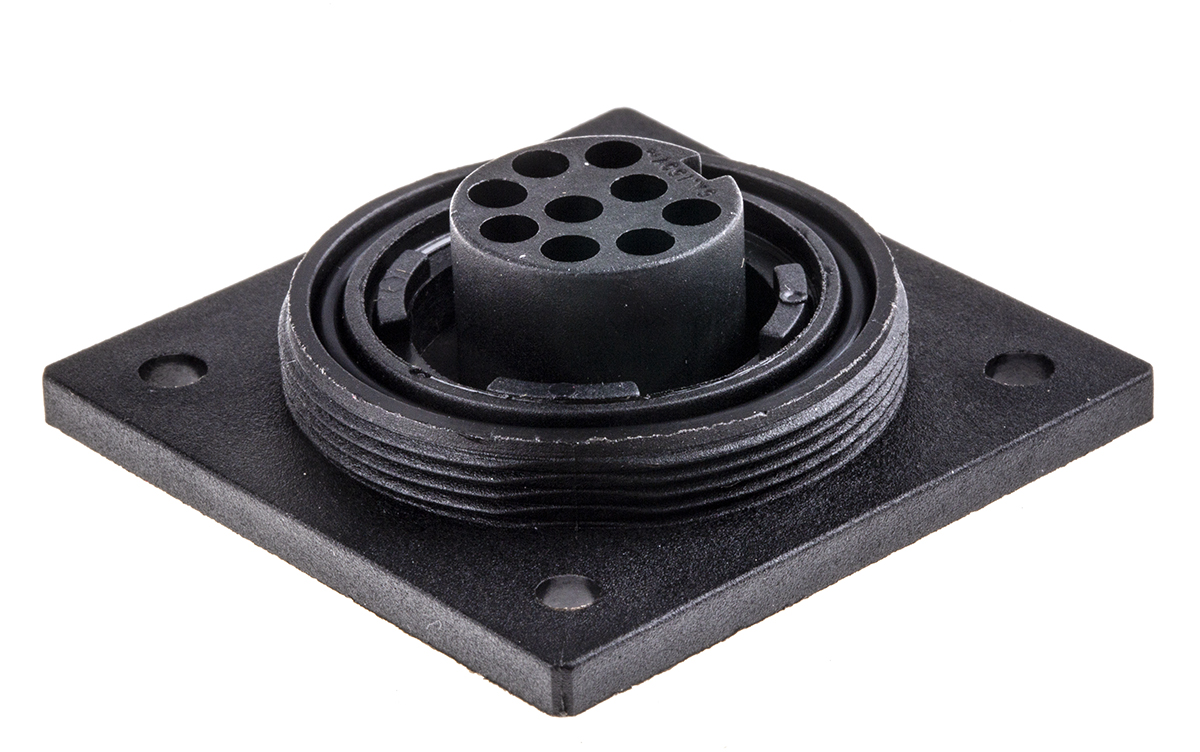 Bulgin Circular Connector, 9 Contacts, Flange, Standard Connector, Socket, Female, IP68, Standard Buccaneer Series