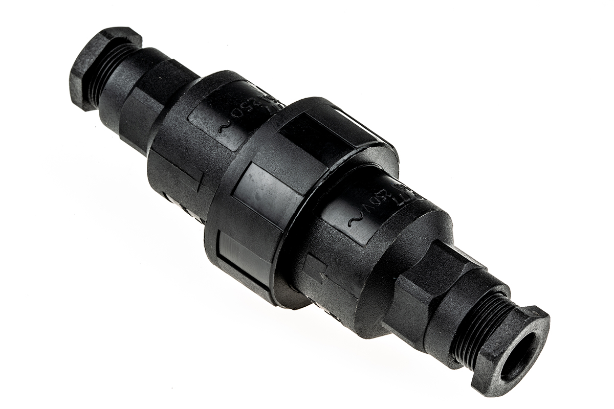 Bulgin 3 Pole IP68 Rating Cable Main In-Line Connector Male/Female, 16A