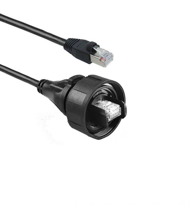 Bulgin, 5 m Cat5e Ethernet Cable, Black Polyvinyl Chloride, Polyurethane Sheath Screened, Shielded