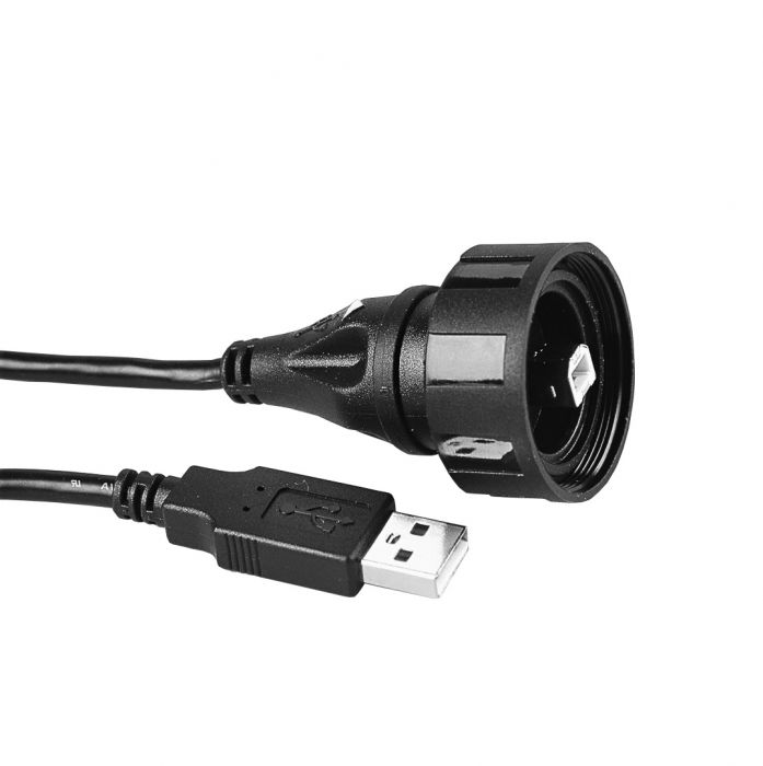 Bulgin IC Socket USB Cable, Male USB Type B to Male, USB 2.0 USB Type A, Black, 2 m
