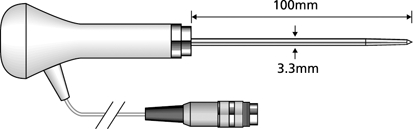 Comark Thermistor Penetration Temperature Probe, 150 °C Max