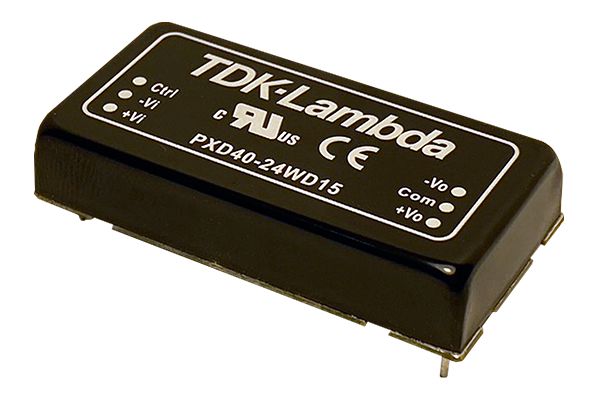 TDK-Lambda PXD40 DC/DC Converter, 3.3V, 48 V/ 12.2 A, 75V Input, 9V Input 40.3 W, Surface, 105 °C Max Temp -40 °C Min