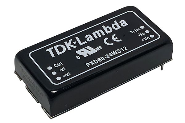 TDK-Lambda PXD60 DC/DC Converter, 3.3V/ 12 A, 75V Input, 9V Input 60 W, Surface, 105 °C Max Temp -40 °C Min Temp, 6-Pin