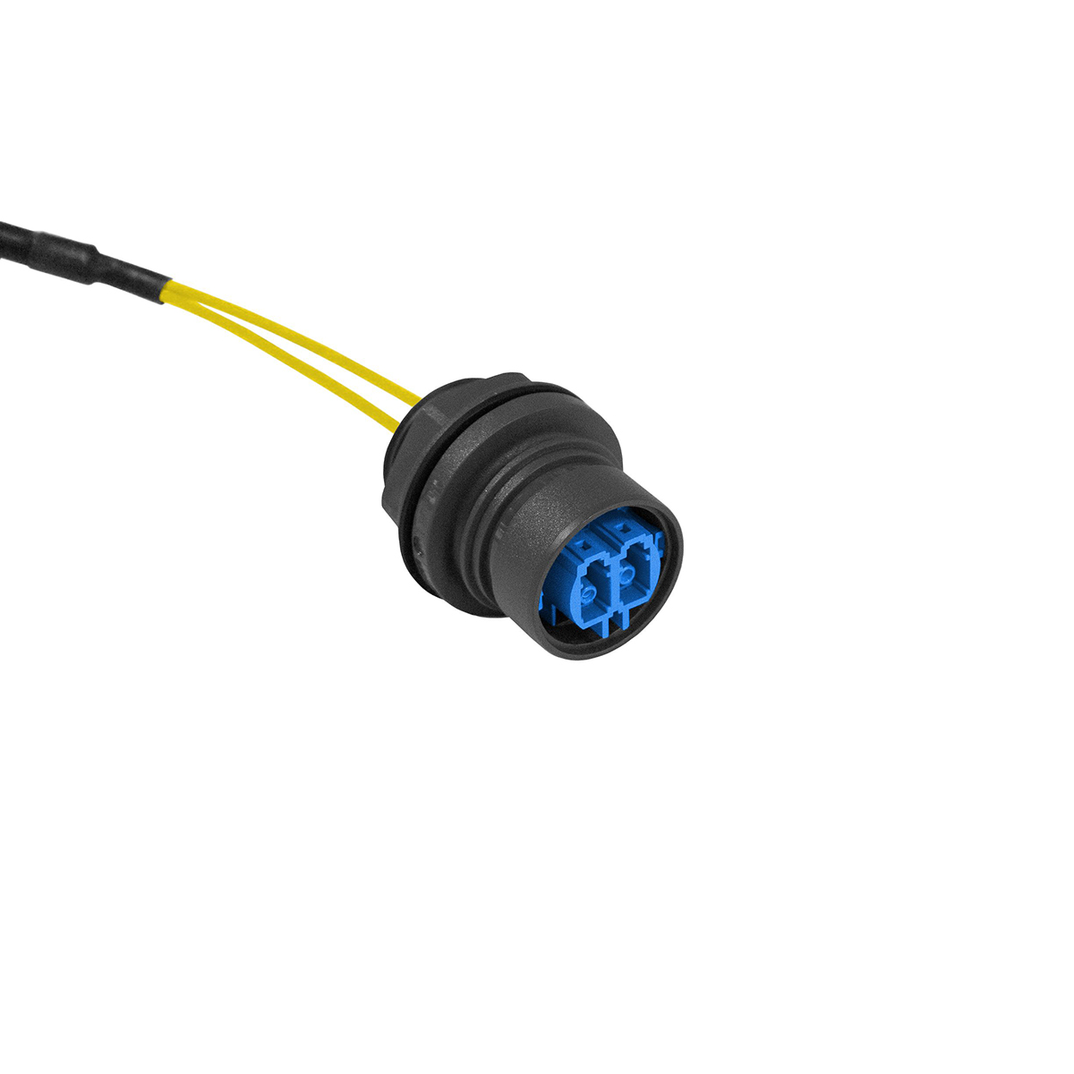 Bulgin OS1 Fibre Optic Cable, 125 μm Polyolefin, Yellow, 5 m