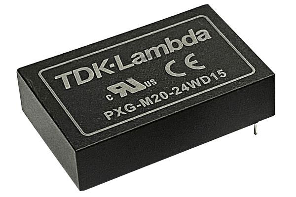 TDK-Lambda PXG-M DC/DC Converter, 12V dc/ 1.67 A, 48V dc Input, 18V Input 20 W, Surface, 105 °C Max Temp -40 °C Min