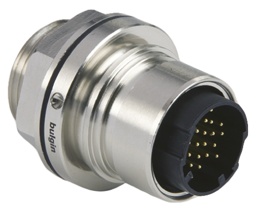 Bulgin Circular Connector, 22 Contacts, Front, Plug, Male, IP66, IP69K, IP68, Buccaneer 6000 Series