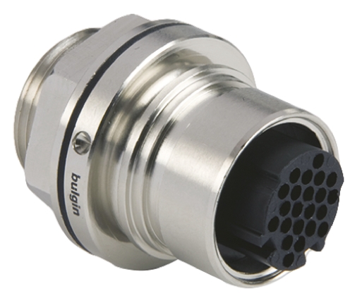 Bulgin Circular Connector, 22 Contacts, Front, Socket, Female, IP68, IP66, IP69K, Buccaneer 6000 Series
