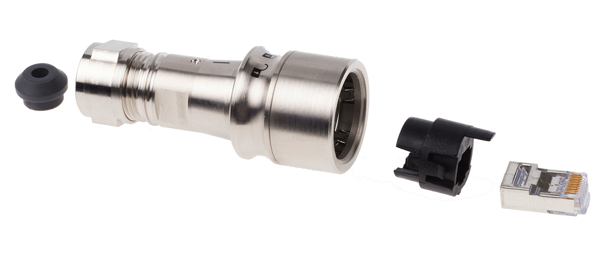 pxm6034b Bulgin PXM6034/B Series RJ45 Connector Male, Cable, Cat5e STP Shield Straight 1 Port 8 Way