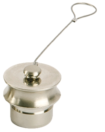 Bulgin 6000 Male Dust Cap, Shell Size 32 IP69K, IP68, IP66 Rated, with Nickel Finish, Brass