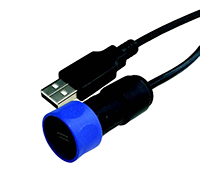 Bulgin Straight, Cable Male- 1 Port Type USB Type A IP66, IP69K, IP68 USB Connector USB 2.0