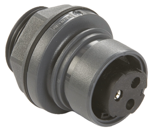 Bulgin Circular Connector, 3 Contacts, Front, Standard Connector, Socket, Female, IP66, IP68, IP69K, Buccaneer 6000