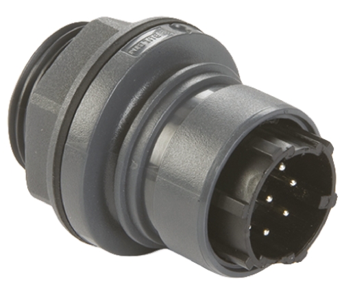 Bulgin Circular Connector, 8 Contacts, Front, Standard Connector, Plug, Male, IP66, IP68, IP69K, Buccaneer 6000 Series