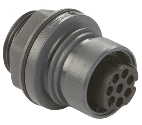 Bulgin Circular Connector, 8 Contacts, Front, Standard Connector, Socket, Female, IP69K, IP66, IP68, Buccaneer 6000