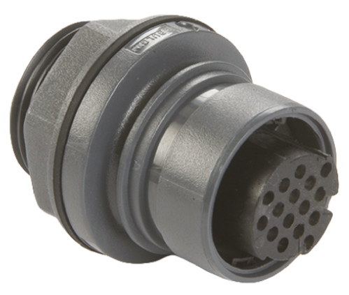 Bulgin Circular Connector, 16 Contacts, Front, Standard Connector, Socket, Female, IP68, IP66, IP69K, Buccaneer 6000