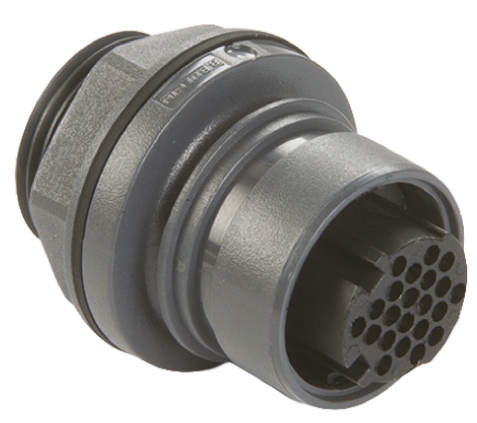 Bulgin Circular Connector, 22 Contacts, Front, Standard Connector, Socket, Female, IP69K, IP68, IP66, Buccaneer 6000