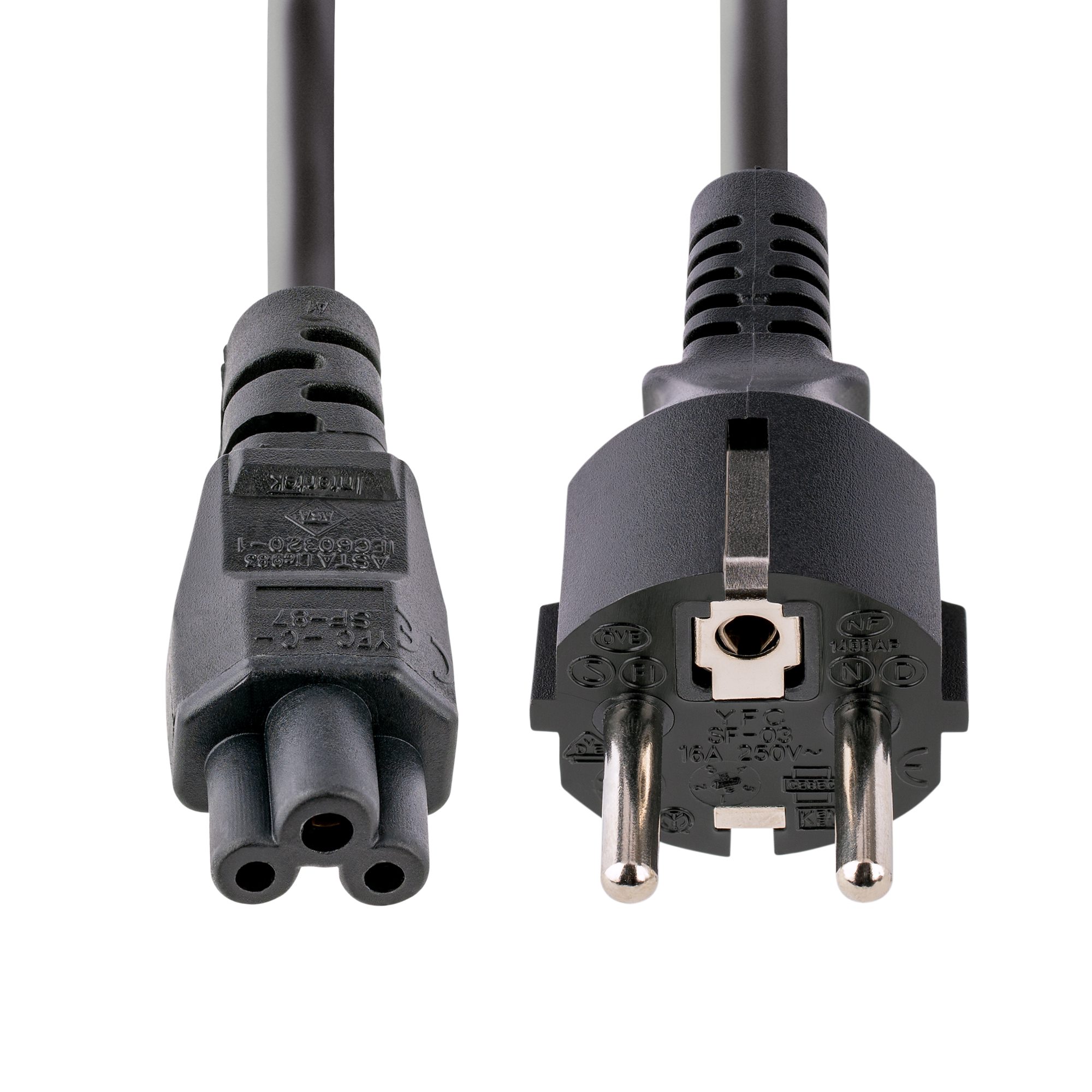pxtnb3seu1m StarTech.com Power Cable, 1 m Black Polyvinyl Chloride