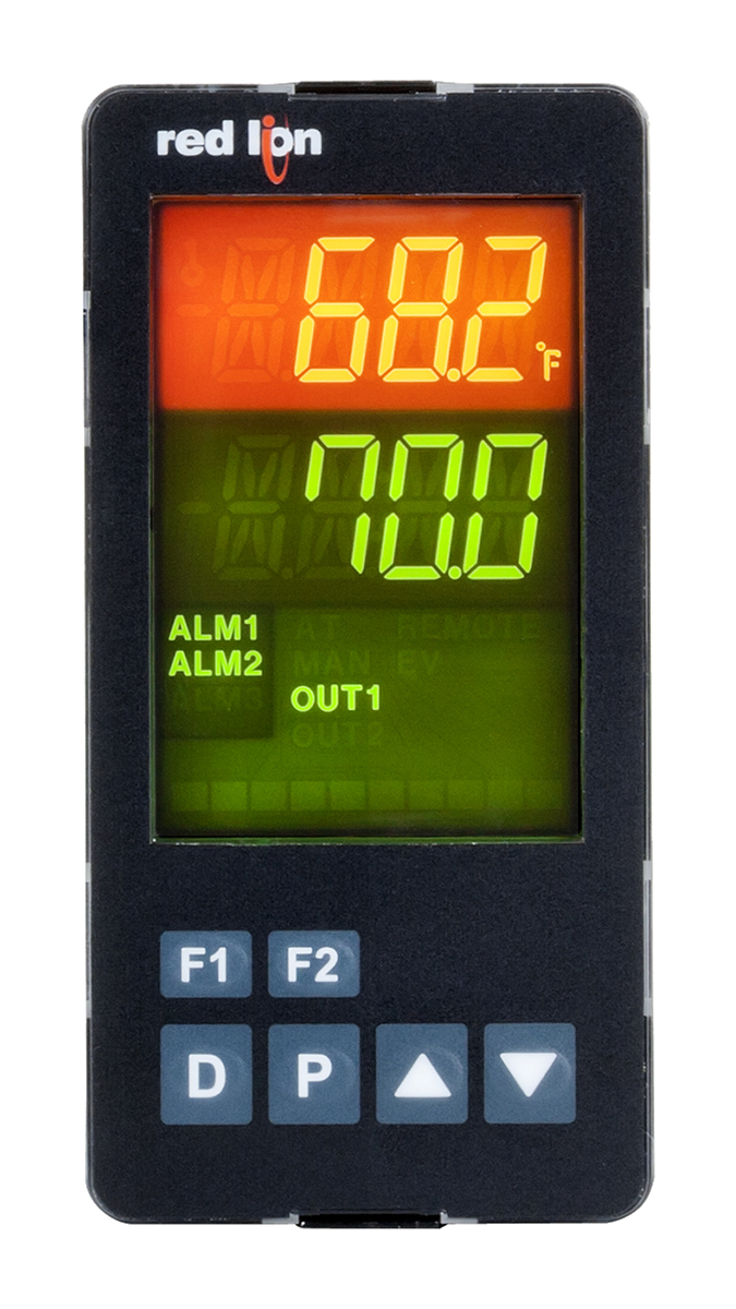 Red Lion PXU Panel Mount PID Temperature Controller, 1 Output Relay 240V ac PID Controller