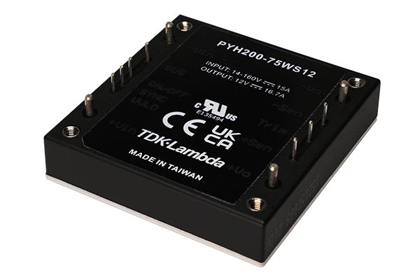 TDK-Lambda PYH200 DC/DC Converter, 24V dc/ 8.4 A, 72V dc Input, 14V Input 200 W, Surface, 100 °C Max Temp -40 °C Min